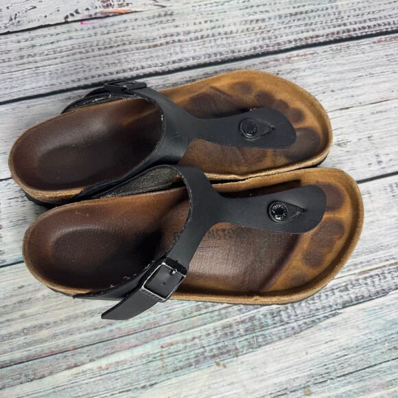 Birkenstock Gizeh Birko-Flor - Black EUR 38 US 7 - Picture 2 of 5